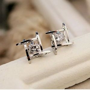 Beautiful Crystal Princess Cut Caged Earrin